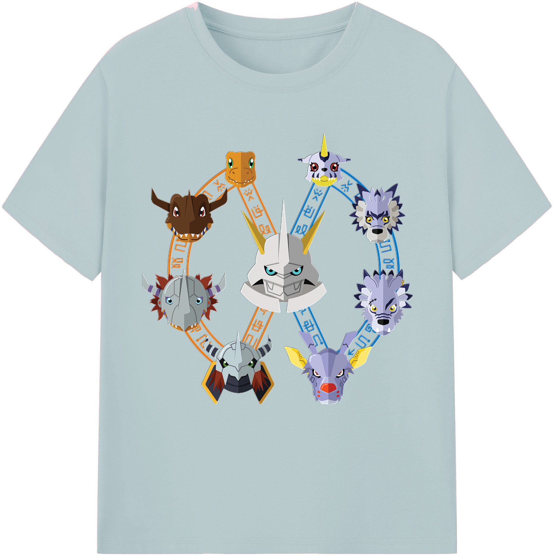 （画像用） Digimon デジタルモンスター/デジモン 綿100％半袖Tシャツ（フロントプリント）